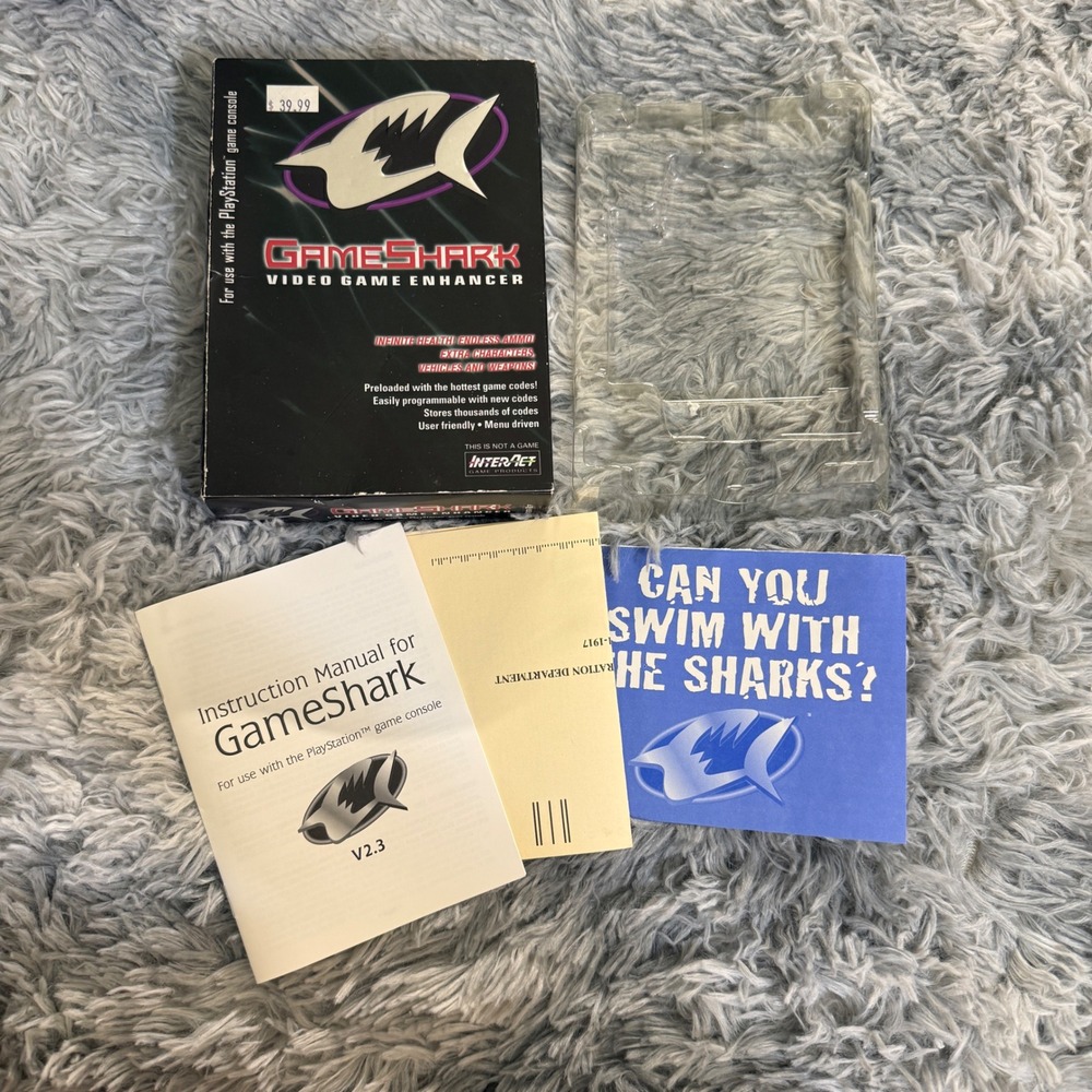 GameShark Video Game Enhancer V2.3 PlayStation PS1 Box and Manual Only No Game
